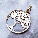 Pendant Colorful Golden Tree New 925 Sterling Silver Fine Jewelry Europe Romantic Accessories Gift For Woman