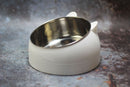 400ml Cat Bowls 15 Degrees Tilted Stainless Steel Dod Bowl Non-slip Base Puppy Pet Food Drink Feeder Neck Protection Dish Bowl