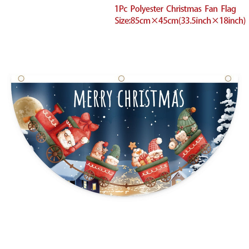 Merry Christmas Porch Door Banner Hanging Ornament Christmas Decoration For Home Xmas Navidad 2022 Happy New Year 2023