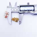 Flowers Colourful Stone Studs Earrings,Europe Yellow Gold Color Handcrafte Jewelry For Women,2022 New Gift 925 Sterling Silver