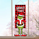 Christmas Door Hanging Banner Porch Santa Claus Faceless Doll Merry Christmas Flag Decorations For Home Navidad Ornament Pendant