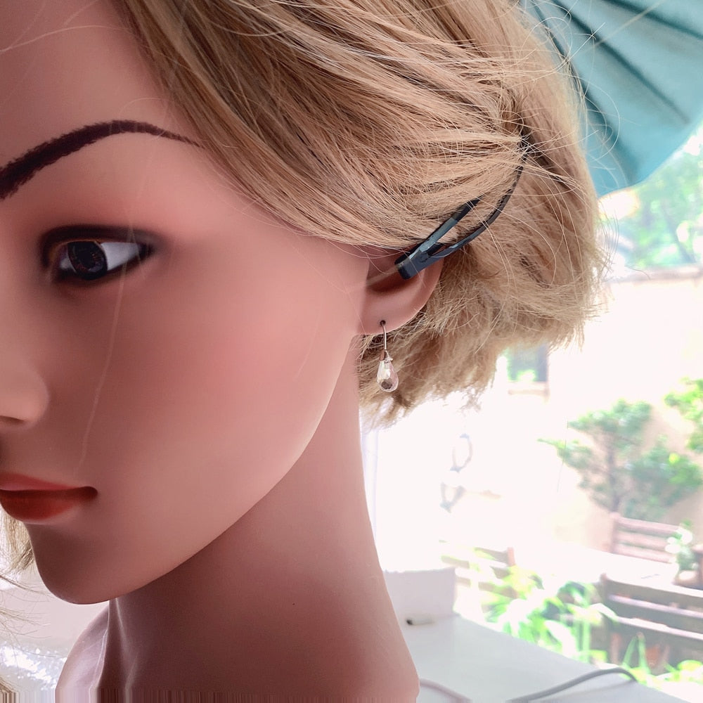 Water Drop Earrings Crystal Europe Style Fine Jewelry For Women Gift In 925 Sterling Silver