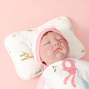 hibobi Baby Nursing Pillow Cartoon Print Shape Cotton Anti Roll Sleep Support Pillow Concave Design Prevent Flat Infant Newborn