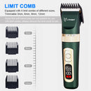 Professional Pet Dog Grooming Hair Clipper 4-Speed Quiet Electric Trimmer Pet Haircut Rechargeable Stand Base Cordless Kit - anconmall
