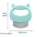 Pet Grooming Comb with Elastic Soft Needles Suitable for Short-Haired Cats, Cat Face Shaped Deshedding Massage Hair Removal Comb - anconmall