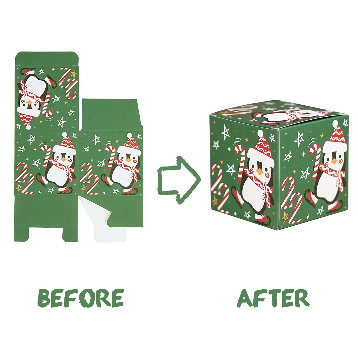 24Pcs Christmas Advent Calendar Gift Box Kraft Paper Candy Cookies Box Kids New Year Party Gift Favors Navidad 2022 Xmas Decor - anconmall