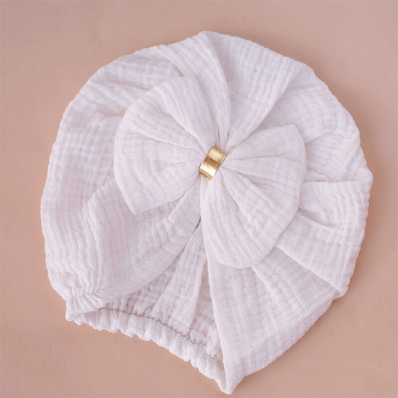 1Pc Newborn Baby Bowknot Hat Indian Bonnet Beanies Warm Hats Hair Accessory for Baby Girls Infants Toddlers Little Kid Props