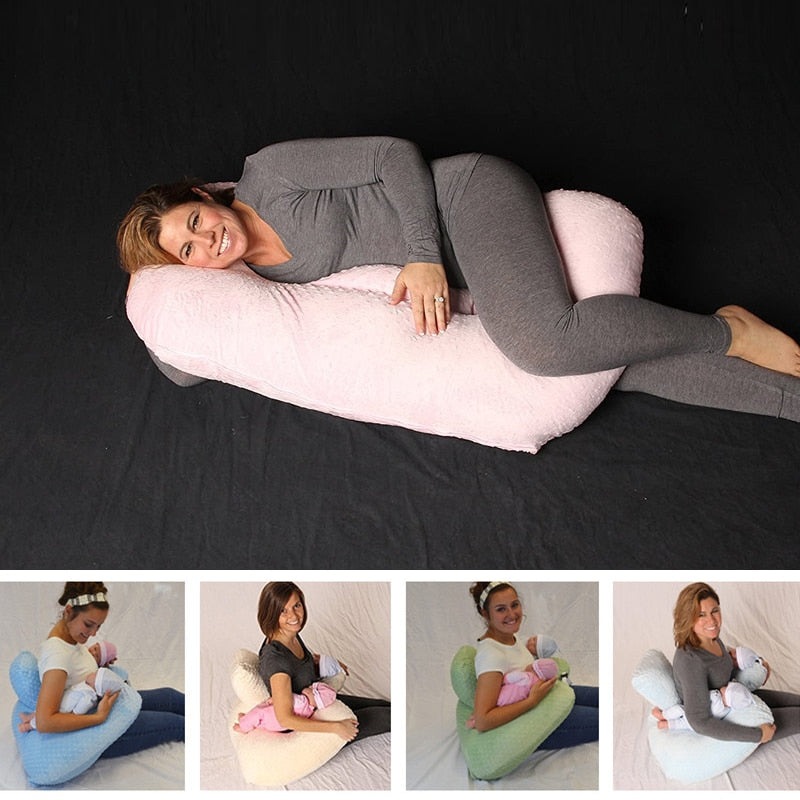2022 Baby Pillow Multifunctional Nursing Pillow For Breastfeeding Twin Anti-spitting  Feeding Waist Cushion Mom Pregnancy Pillow