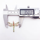 Pendant Golden Dragonfly,Spring Brand Jewelry Bohemia Playful 925 Sterling Silver Colourful Happy Gift For Women