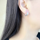 Hinged Hoop Earrings Creole Classic Gift In Solid 925 Sterling Silver,Europe Style Glam Trendy Fine Jewerly For Women