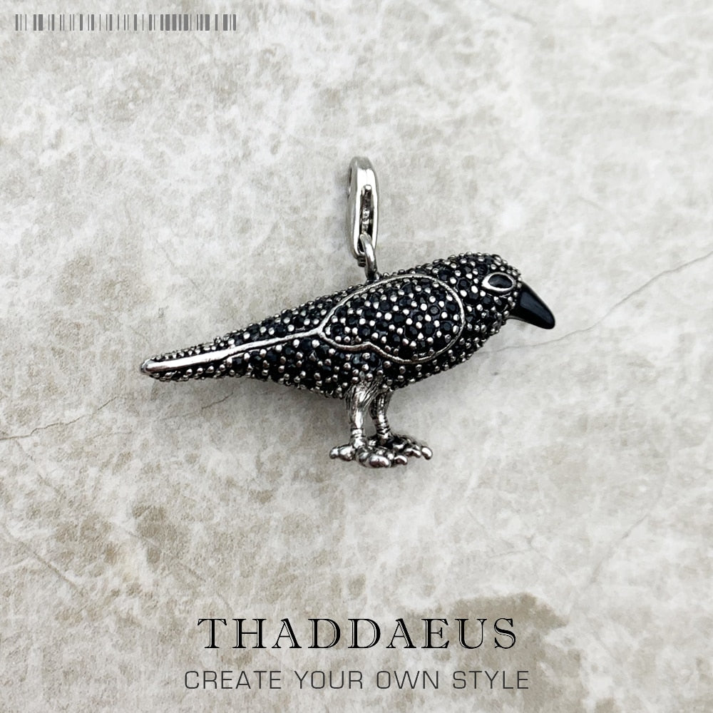 Pendant Black Raven Rabe,2019 Fashion Jewelry 925 Sterling Silver Europe Bijoux Necklace Accessories Gift For  Woman &amp; Men