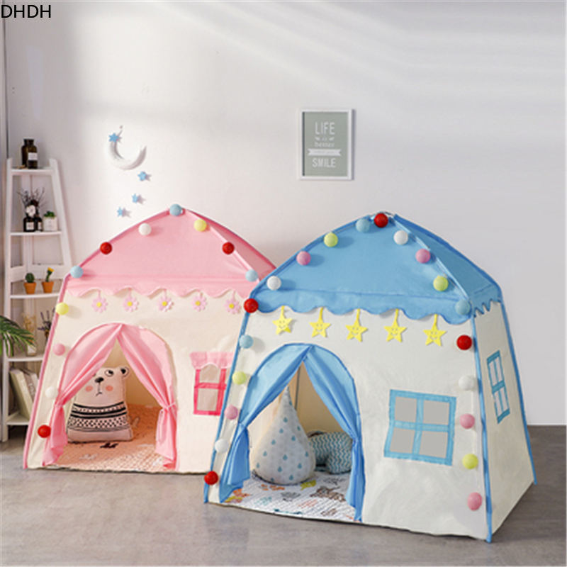 Children's Tent Indoor Outdoor Games Garden Tipi Princess Castle Folding Cubby Toys Tents  Enfant Room House Teepee Playhouse