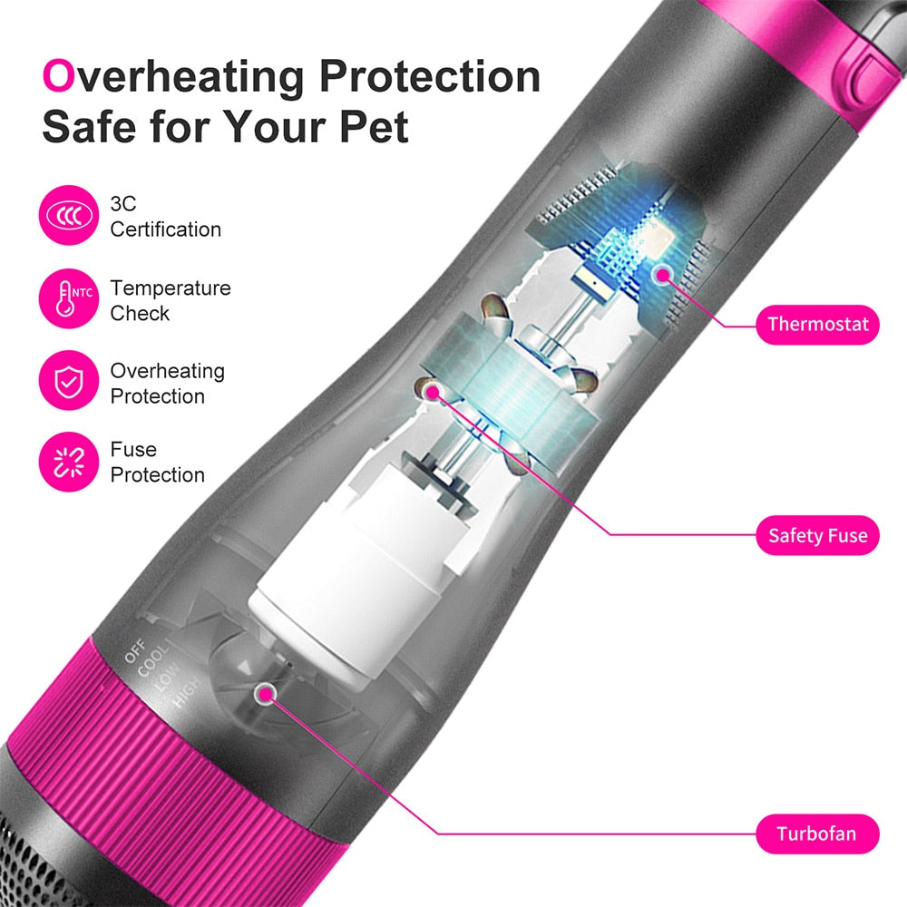 2-In-1 Pet Dog Dryer Quiet Dog Hair Dryers and Comb Brush Grooming Kitten Cat Hair Comb Puppy Fur Blower Low Noise Temprature - anconmall