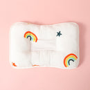 hibobi Baby Nursing Pillow Cartoon Print Shape Cotton Anti Roll Sleep Support Pillow Concave Design Prevent Flat Infant Newborn