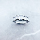 Ring White Stones Baguette Cut Europe Style Glam Fine Jewelry For Women,2022 Brand New Gift In 925 Sterling Silver