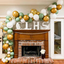 DIY Bean Green and White balloon Garland Arch Kit for Baby Shower Bridal Shower Wedding Birthday Party Christmas Decoration - anconmall