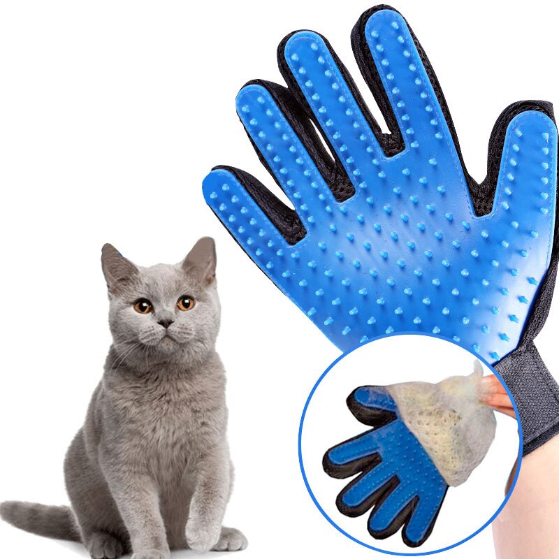 Cat Grooming Glove for Cats Wool Gloves Pet Hair Brush Comb Glove Pet Dog Cleaning Massage Glove Hair Remover Brush