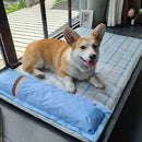 Indoor Pet Bed Summer Cooling Pad Cool Pet Ice Pad with Pillow Kennel Cushion Ice Pad Breathable Non-slip Dog Cooling Mat - anconmall