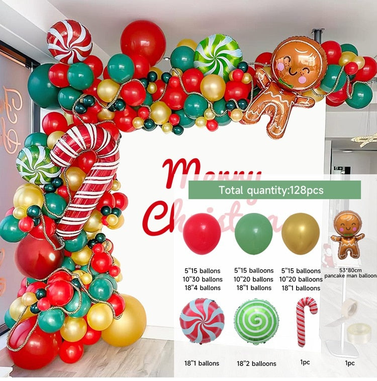 Christmas Balloon Garland Arch kit 2022 Merry Christmas Decorations For Home Xmas Balloon Navidad Noel Gift New Year 2023 - anconmall