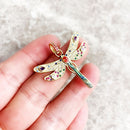 Pendant Golden Dragonfly,Spring Brand Jewelry Bohemia Playful 925 Sterling Silver Colourful Happy Gift For Women