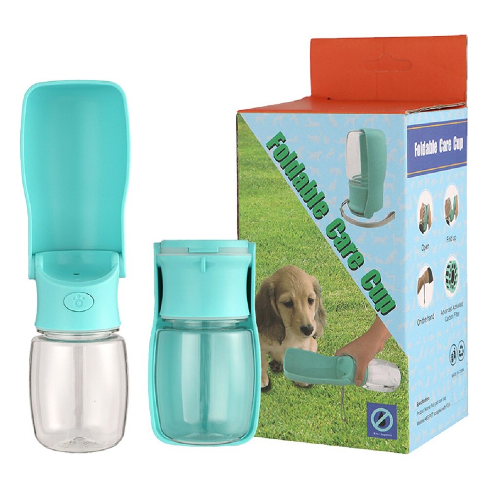 350ml Water Bottle Pet Dog Outdoor Travel Drinking Feeder Portable Foldable Eco-Friendly Antibacterial Cat Puppy Water Dispenser - anconmall