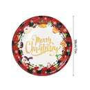 61Pcs/set Merry Christmas Party Disposable Tableware Paper Plates Cup Napkin Banner Xmas Decorations For Home Navidad New Year