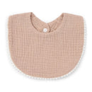 Baby Bandana Drool Bibs with Ruffle Lace Trim Solid Color Infant Toddler Boys Girls Drooling Teething Saliva Towel Cotton Super