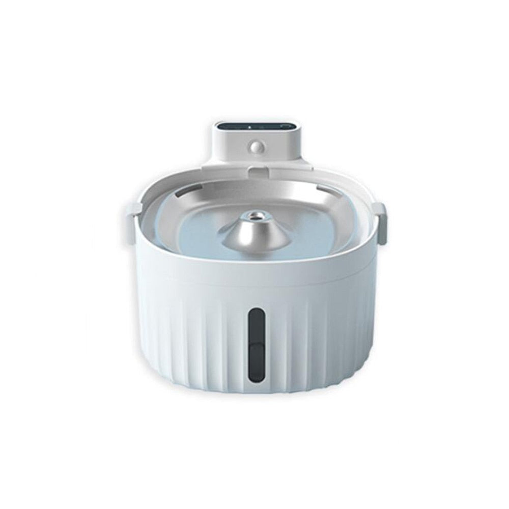 2L Cat Dog Silent Drinker Activated Carbon Filter USB Battery Dual Power with Motion Sensor Automatic Pet Water Dispenser Bowl