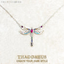 Necklace Playful Dragonfly New Link Chain Creative Fine Jewelry Europe 925 Stering Silver Bohemia Gift For Women