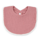 Baby Bandana Drool Bibs with Ruffle Lace Trim Solid Color Infant Toddler Boys Girls Drooling Teething Saliva Towel Cotton Super