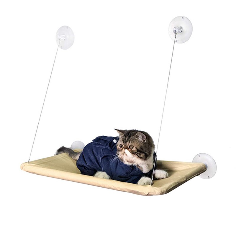 Cat Hammock Cats Window Perch Cat Bed Bearing 20kg Window Mounted Hommock Pet Suction Hanging Sill Sleeping Shelf Bag Beds Seat