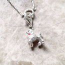 Charm Necklace Poodle Dog Spring Fine Jewelry Europe Solid 925 Sterling Silver Cute Gift For Women Girls