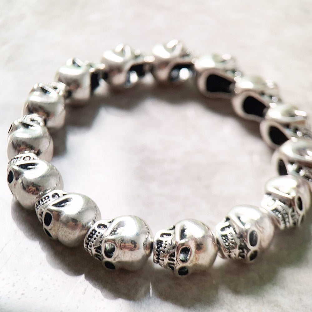 Skull Bracelet Europe Style DIY Jewelry Accessories Jewerly For Men And Women Gift In 925 Sterling Silver