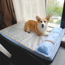 Indoor Pet Bed Summer Cooling Pad Cool Pet Ice Pad with Pillow Kennel Cushion Ice Pad Breathable Non-slip Dog Cooling Mat - anconmall