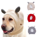 Inner Velvet Knitted Hat for Large Dogs Weighing from 15 to 25 kg Winter Comfortable Warm Polyester Crocheted Windproof Headwear - anconmall