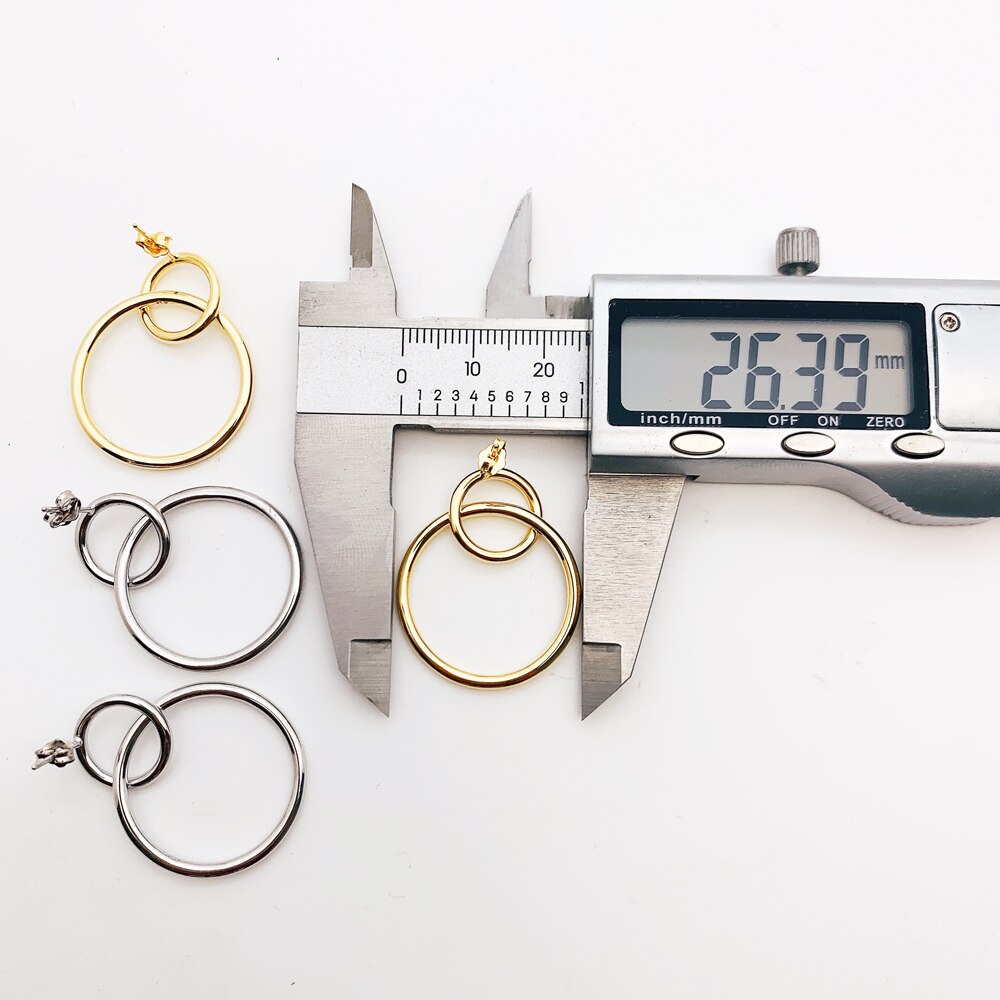 Earrings Circles Europe Simplicity Fine Jewelry For Women Autumn Brand New Sterling Silver 925 Gift