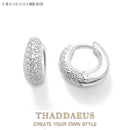 Water Drop Creole Hinged Hoop Earrings Europe Style Glam Fashion Good Jewerly For Women New Gift In Pure 925 Sterling Silver