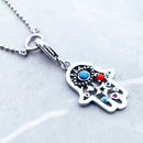 Charm Necklace Hand of Fatima Summer Brand Bohemia Fashion Jewelry Europe 925 Sterling Silver Gift For Women Men