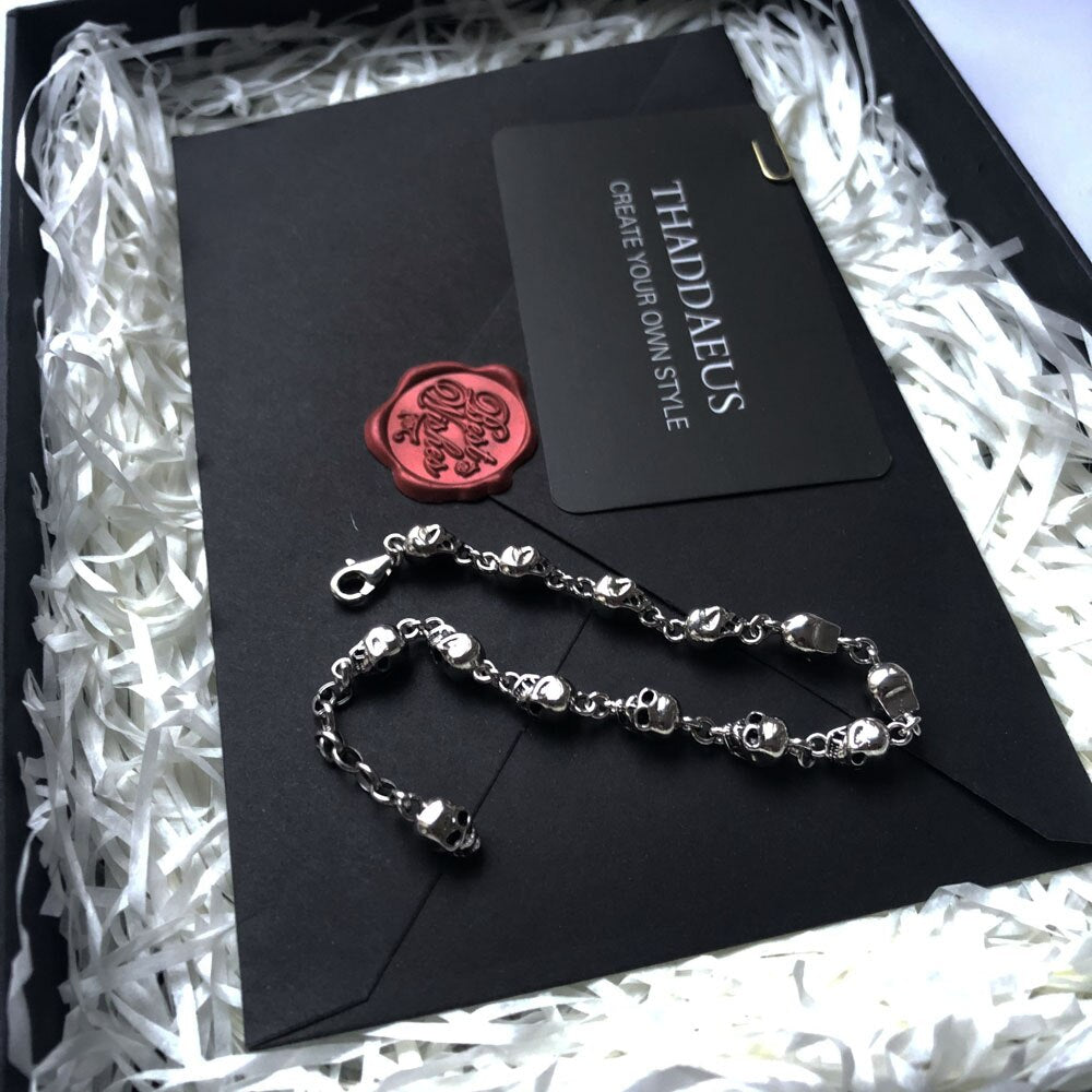 Bracelet Skulls Rebel Street Fashion Jewelry Vintage Gift For Women Men