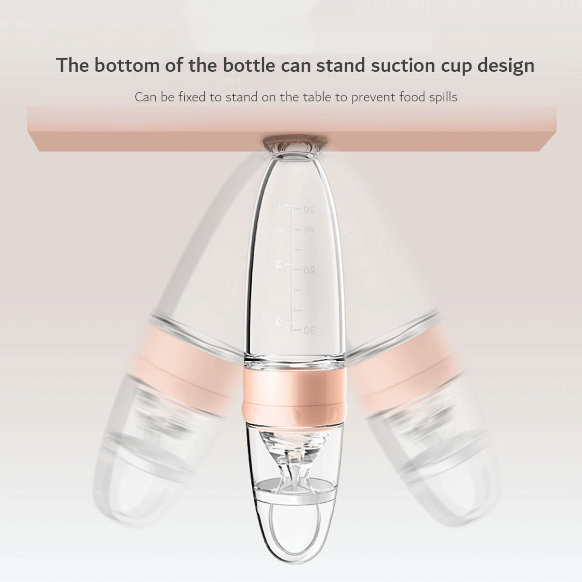 hibobi Baby Newborn Rice Paste Bottle Training Silicone Milk Bottle Squeeze Spoon for Children Complementary Food Supplement