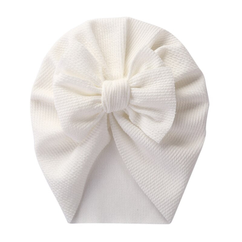 Baby Hat Cute Bows Knot Beanie Floral Bowknot Headwrap Newborn Soft Cotton Solid Color Bonnet Infants Kids Headwear Gifts