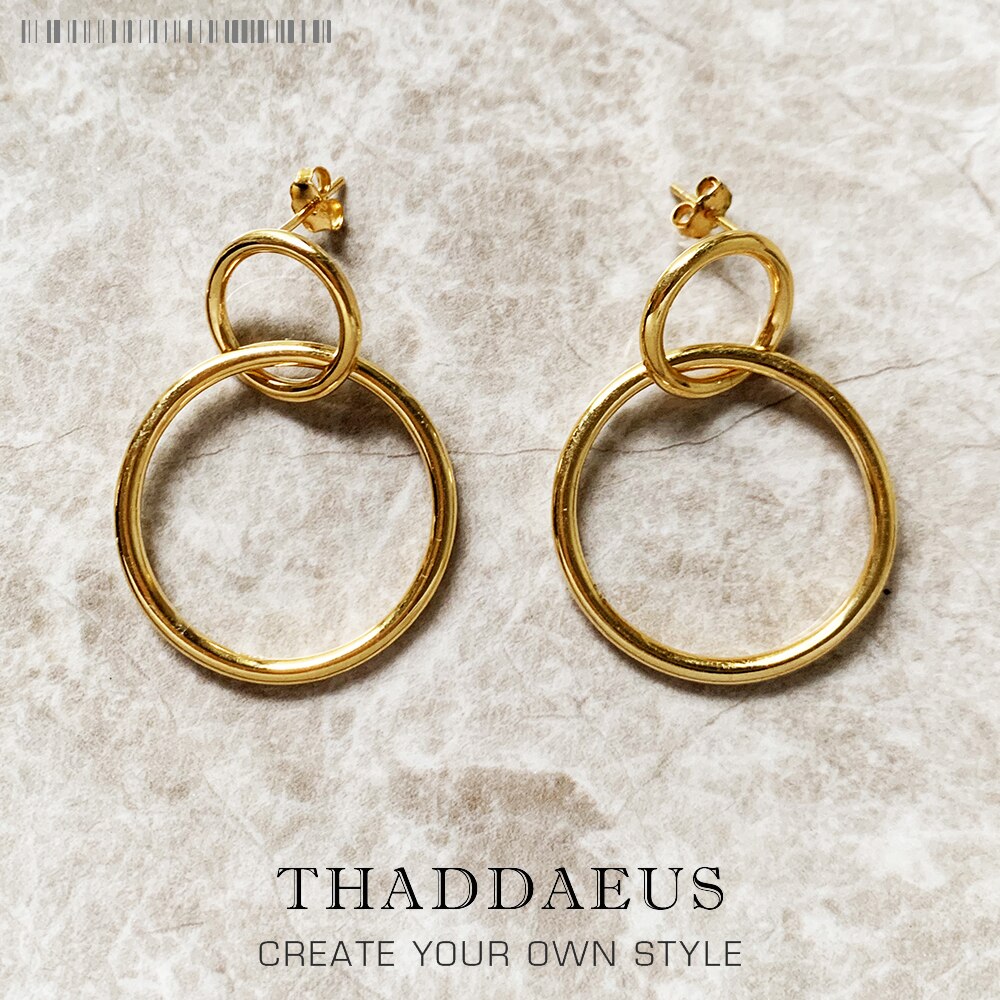 Earrings Circles Europe Simplicity Fine Jewelry For Women Autumn Brand New Sterling Silver 925 Gift