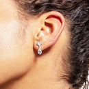 Ear Studs Black Water Drop Europe Magical Jewerly For Women Summer New Graphic Design Vintage Gift In 925 Sterling Silver