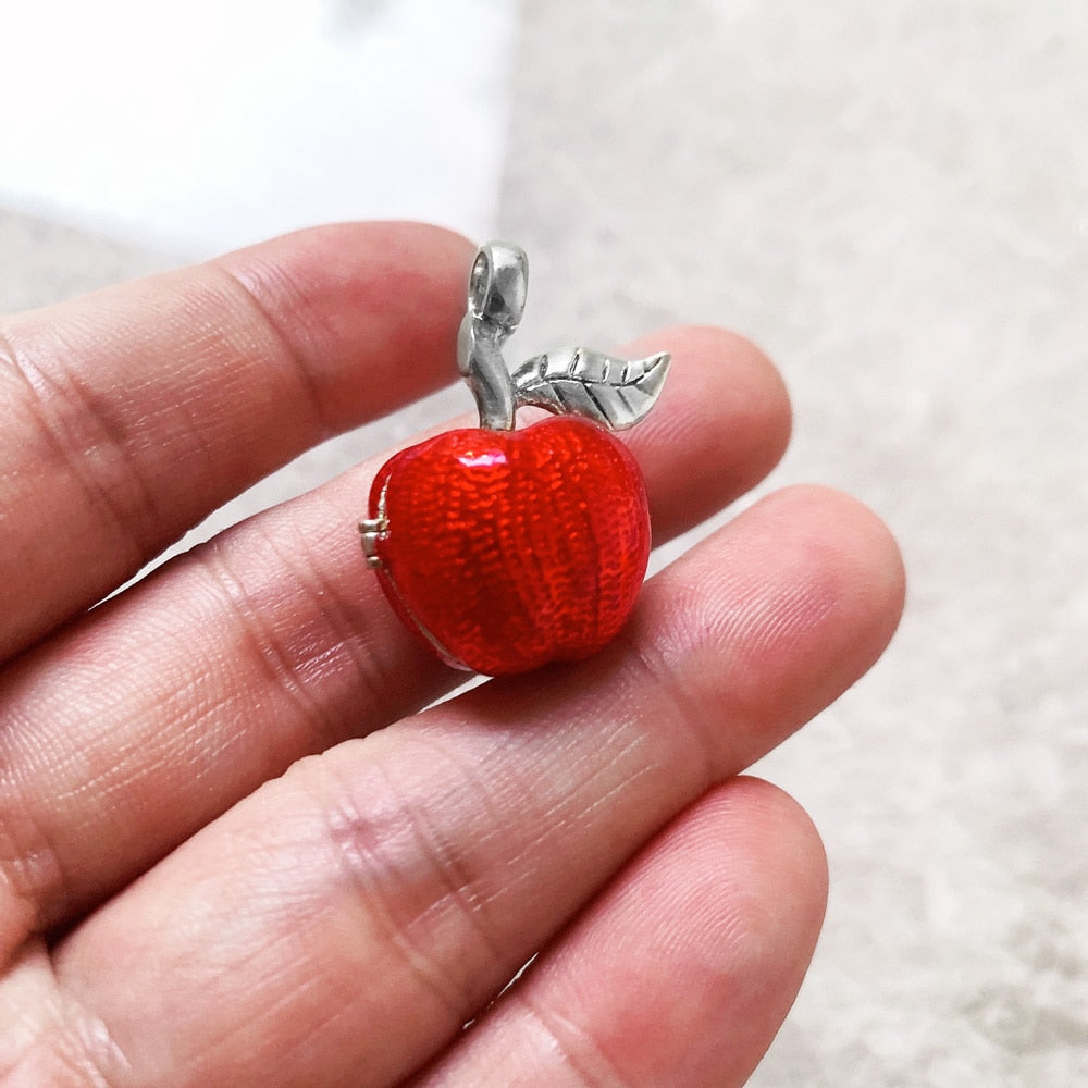 Pendant Big Red Apple Locket Brand New Fashion Jewelry Europe 925 Sterling Silver Accessories Gift For Women