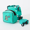 Small Dogs and Cats Vest Type Mini Self Carrier Backpack Cute Cartoon Pattern Outdoor Adjustable Harness with 1.5m Traction Rope - anconmall