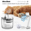 1.8L Automatic Cat Water Fountain with Faucet Dog Water Dispenser Transparent Drinker Pet Drinking Feeder Bowl with Filters