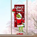 Christmas Door Hanging Banner Porch Santa Claus Faceless Doll Merry Christmas Flag Decorations For Home Navidad Ornament Pendant