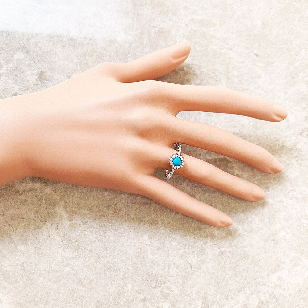 Ring Shimmering Stone Fine Jewerly For Women 2022 Winter Brand New Romantic Gift In 925 Sterling Silver