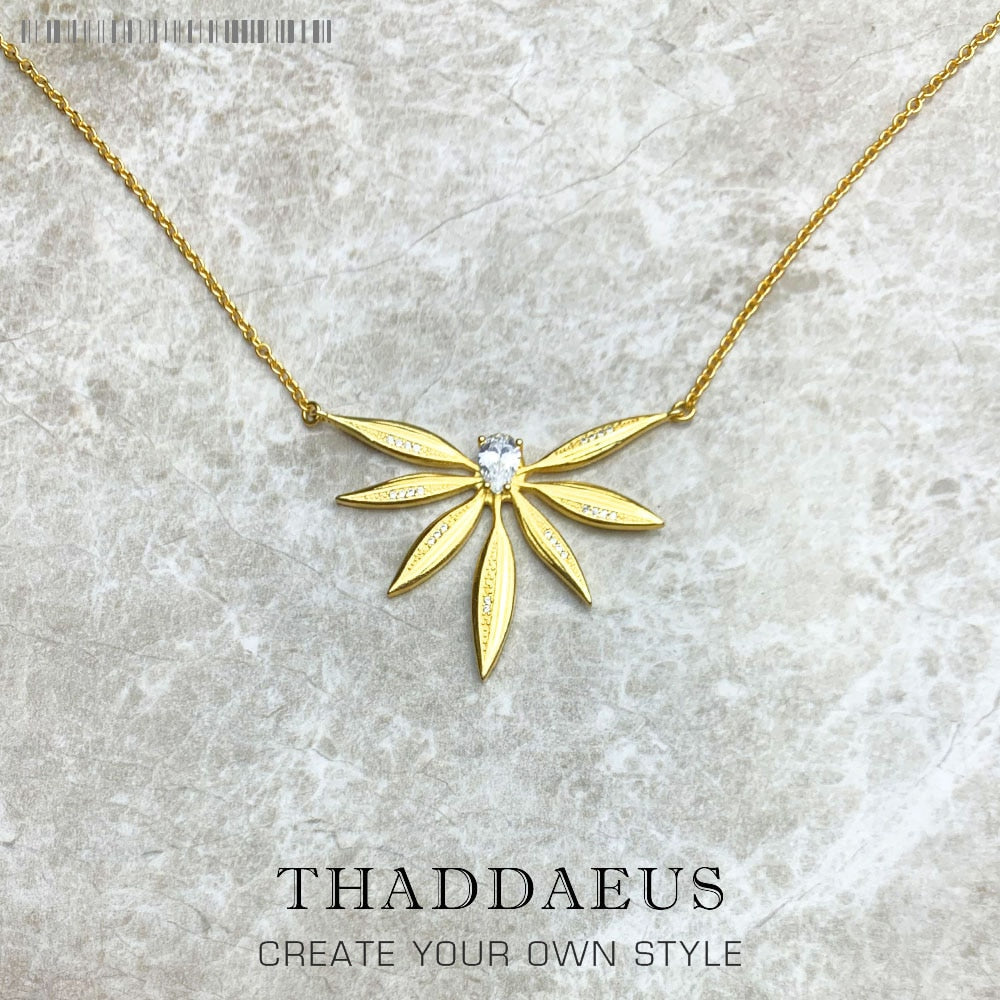 Necklace Leaves Large Spring Brand New Jewelry Europe 925 Sterling Silver Gift For Women