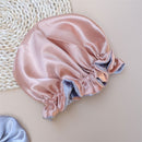 1 Pc Kids Satin Hat Elastic Flower Blossom Baby Sleeping Hair Accessory for Toddler Child Baby Face Washing Shower